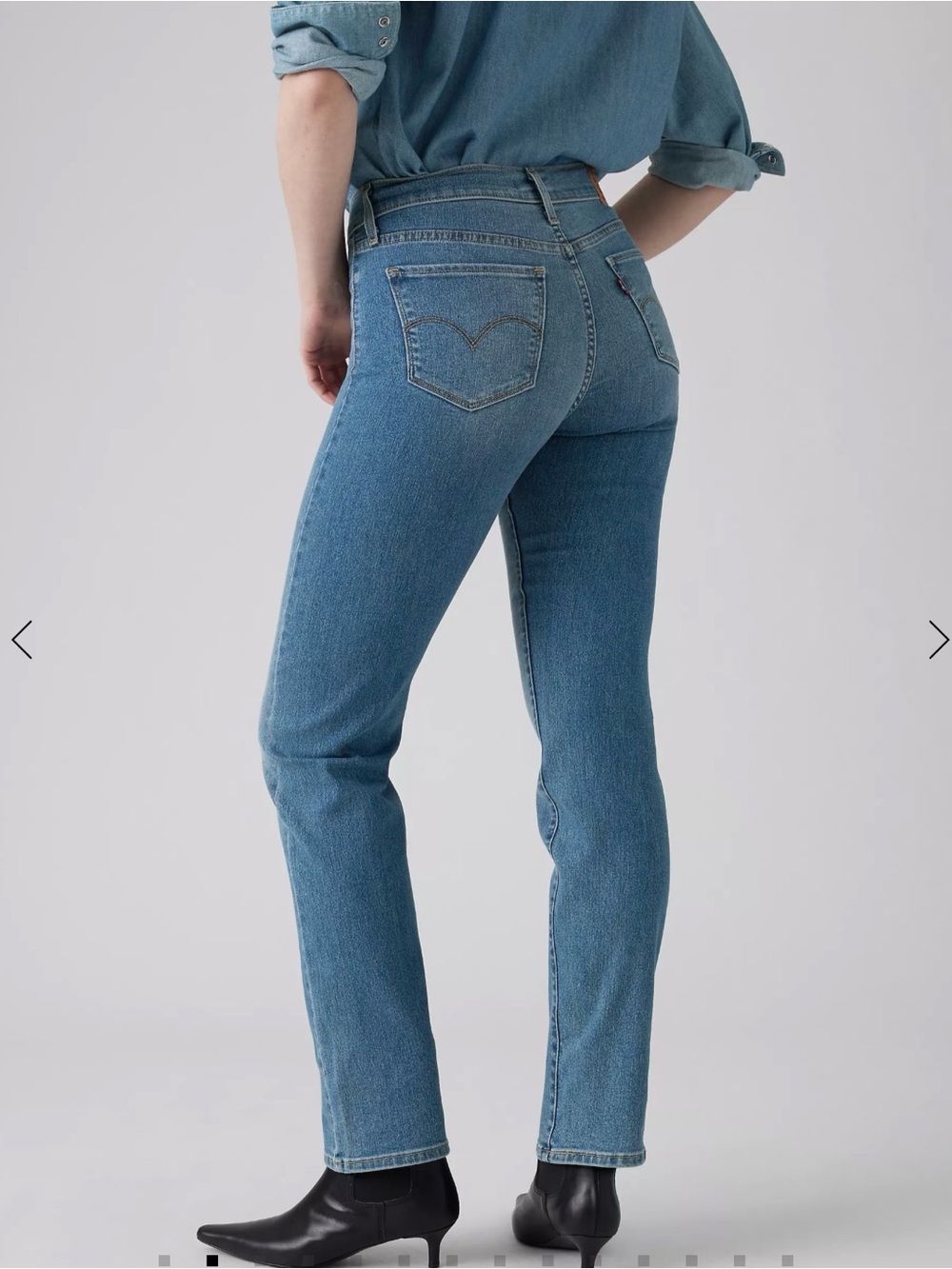Levi’s 314 Women’s Straight-Leg Jeans in Medium Blue Denim